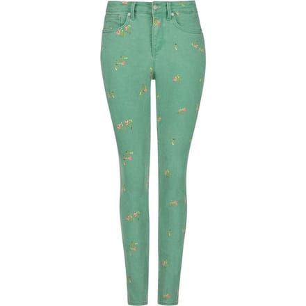 Ami Skinny Jeans Groen Twill | Native Floral Vanilla