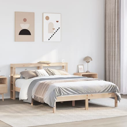 vidaXL - Bedframe - zonder - matras - massief - grenenhout - 140x200 - cm