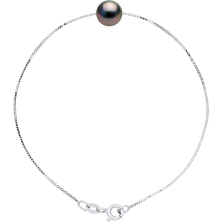 Chain Armband met Pearl Tahiti Round 9-10 mm 925