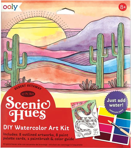 Ooly - Scenic Hues - D.I.Y. Aquarel kunst kit - Desert Getaway