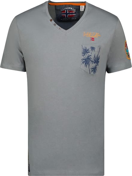 Limited Edition T-shirt V-Hals Met Print Geographical Norway - S