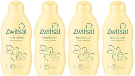 Zwitsal Goedemorgen Haarlotion - Baby - pH-neutraal met vitamine E - 4 x 200 ml