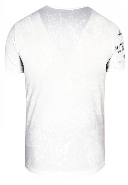 T-shirt met prints, gewassen met zuur