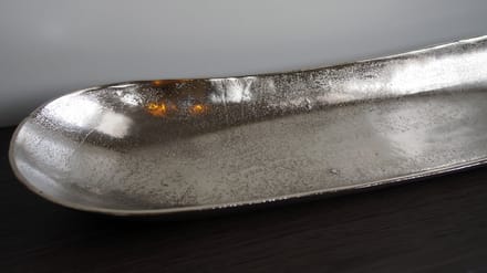 Schaal - Aluminium - Zilver - 52.5x16.5x6cm - RAW - Sfeervol
