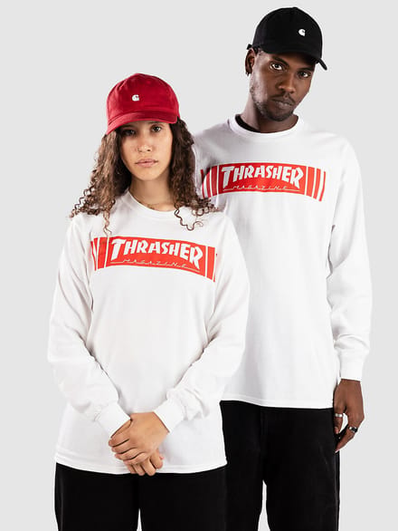 Thrasher Bar Longsleeve wit