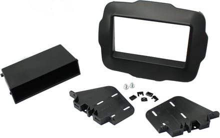 2-DIN frame met bakje Jeep Renegade 2015- Zwart