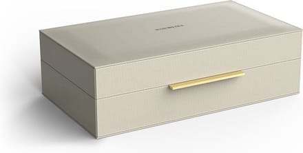 Multifunctionele box - BROWNIE BOX L, beige/goud.