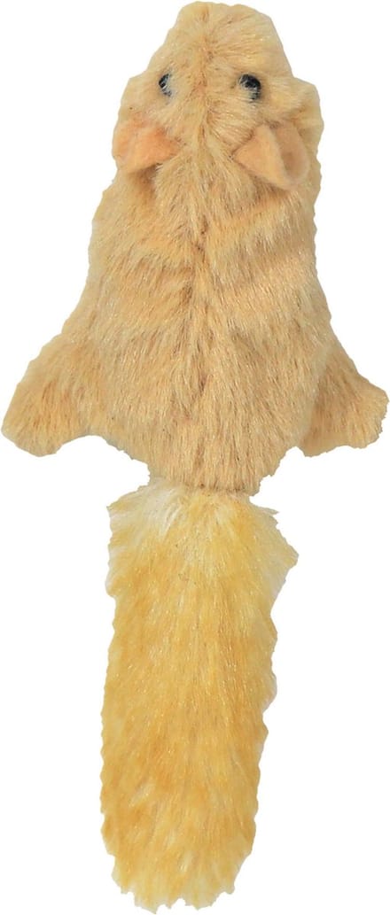 Boon - Kattenspeelgoed - Pluche Wezel met bontstaart - Kleur: assorti - 13 cm