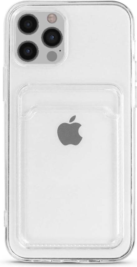 Smartphonica iPhone 11 Pro Max siliconen hoesje met pashouder - Transparant geschikt voor iPhone 11 Pro Max