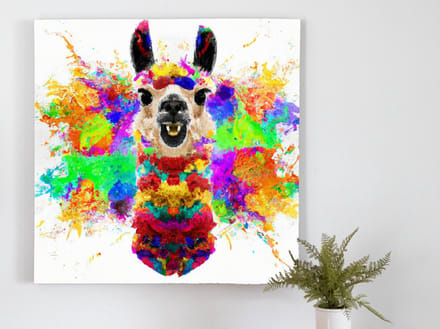 Its lama time | It's lama time | Kunst - centimeter op | Foto op | Its lama time | It's lama time | Kunst - centimeter op | Foto op | Forex | 75 × 75 cm