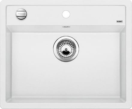 Spoelbak Blanco Dalago 6 vlakbouw wit 514771. Draaiknopbediening.