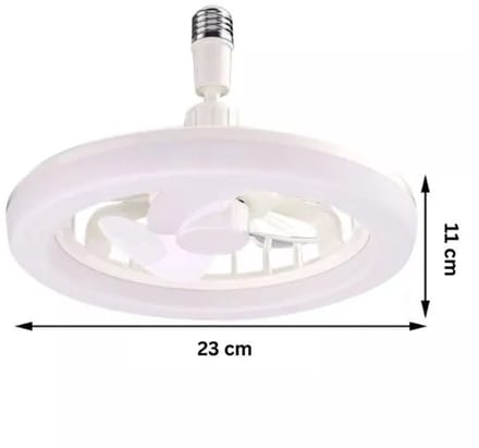 Plafondventilator met LED Verlichting - 3 Snelheden - 360° Roterend - Met afstandsbediening - Wit