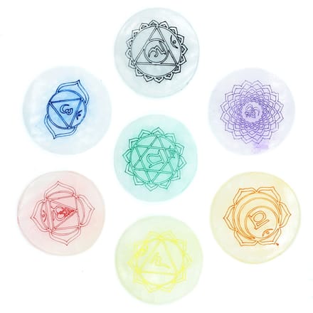 Seleniet Chakra Oplaadset (7 Stuks) – Energie Reiniging & Balans