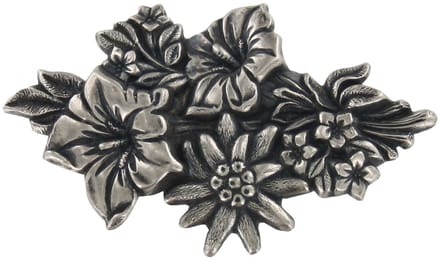 Trachten sierraad, Zilver kleur, ''Edelweiss'' Broche