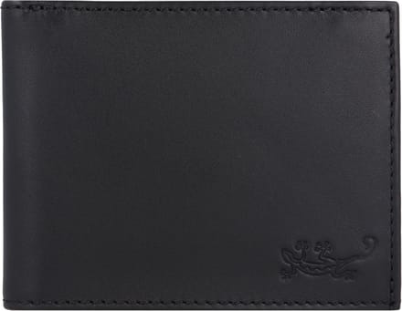 oxmox Leren portemonnee Leather RFID Protect Pocketbörse Lizard Embossed Black zwart
