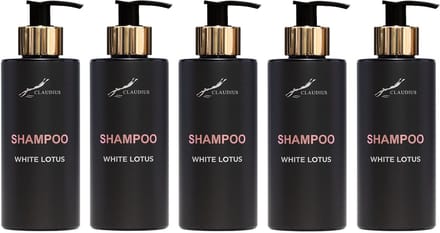 Shampoo White Lotus 300 ml - gouden pomp - 5 stuks