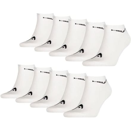 HEAD Sneaker Sokken - 10 paar sneakersokken - Unisex - Wit - Maat 35/38