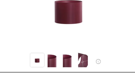 Kap - rood - IMANI - textiel - Ø 25cm - E27 - 2225980 - Light & Living