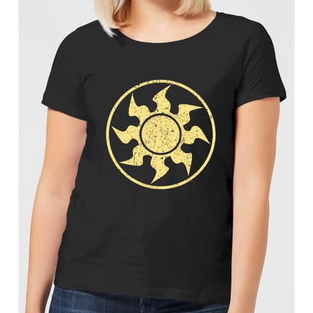 Magic The Gathering White Mana Dames T-shirt - Zwart - S