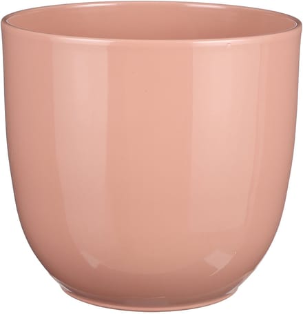 Mica Decorations Plantenpot/bloempot Tusca - Lichtroze - keramiek - glans - D28/H25 cm