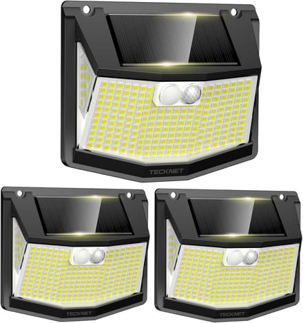 Set van 3 Krachtige Buitenlampen op Zonne-energie
