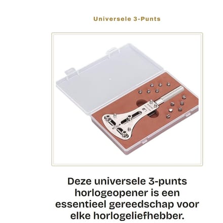 Dailygoods - Universele 3-Punts Horlogeopener met Opbergdoos