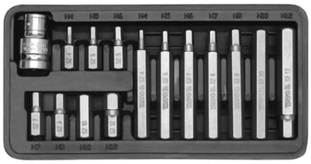 Yato - Imbus Bitset - HEX 15-delig - Staal S2 - 30mm/75mm