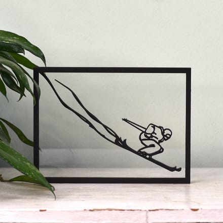 Houten Lijstje - Floating Frames - Skiër
