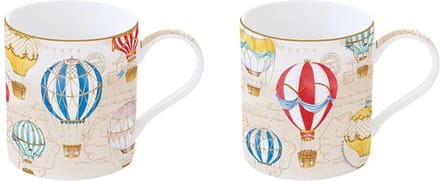 EASY LIFE -SET VAN TWEE MOKKEN MET OOR - LUCHTBALLON PRINT - 350 ML