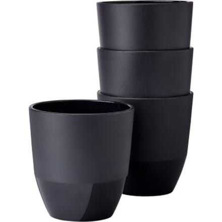 Mepal Sale - Outlet -  Beker Silueta 200 ml set 4 stuks - Nordic black - buitenservies