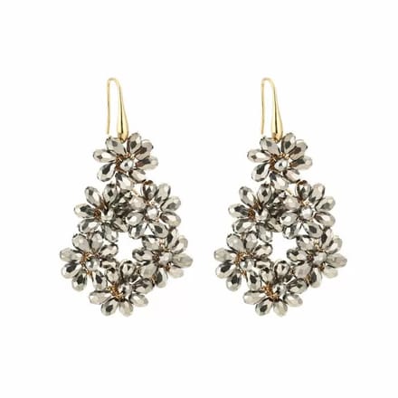 Bijoutheek Oorhangers 6 Bloemen Zilver