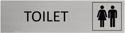 CombiCraft Aluminium deurbordje Toilet 165x45mm - per stuk