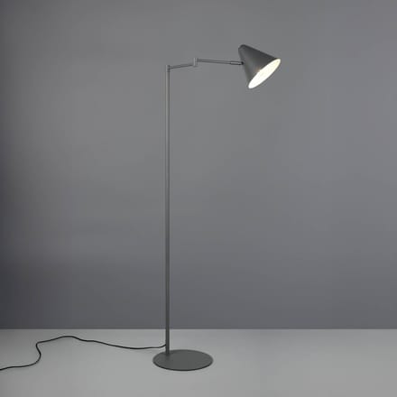 Trio Lighting Vloerlamp Cosima, antraciet, hoogte 126 cm, metaal