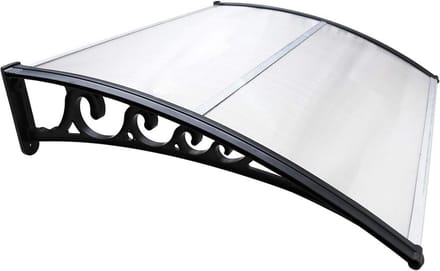Robuuste Luifel voor Voordeur Overkapping - 100 x 150 cm - Transparant Polycarbonaat en Aluminium Frame