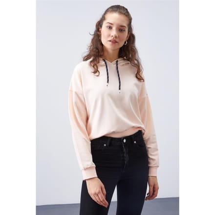 Ontspannen Hooded Sweatshirt met Strikdetail