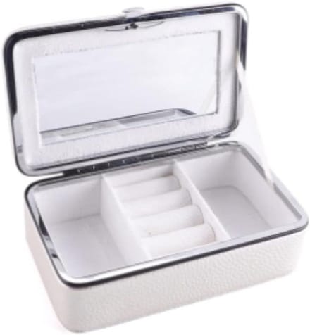 Sieradendoos Organizer - Juwelier Opberger - Sieraden Opbergen - Met Ingebouwd Spiegel - Grote Capaciteit - Wit
