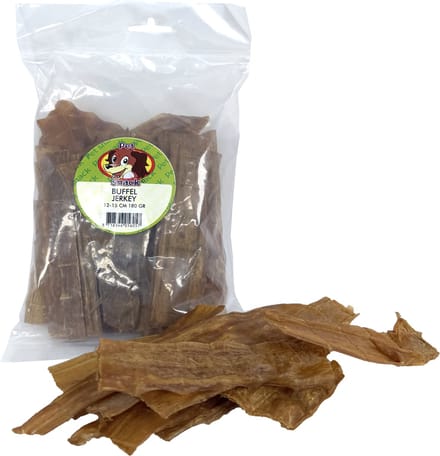 Petsnack Buffel Jerkey - Natuurlijke Kauwsnack Honden - 180 Gram, Eiwitrijke Beloning