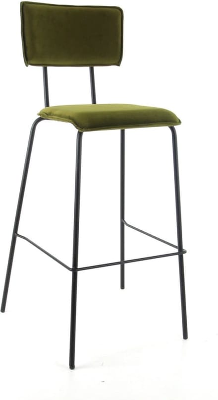 Workliving Barkruk Hoog Bo - Velvet Army - 82 CM