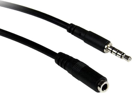 StarTech 4-polige 3,5mm Jack Verlengkabel - 2 meter - Zwart