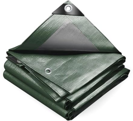 Waterdicht Afdekzeil 4x6m van Polyethyleen - Extra Zwaar en Robuust - UV Bescherming en Met Aluminium Ogen