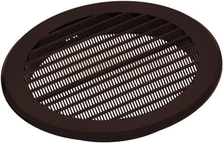 Rond Ventilatie Rooster 150 mm met Insectenhor Bruin