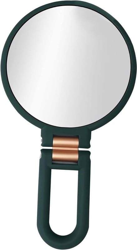 Vergroot Handspiegel - Make-up Spiegel - Make-up Aanbrengen - Dubbelzijdig - 10x Vergroting - Legergroen