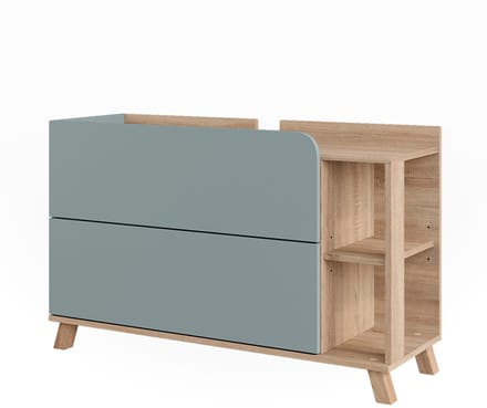 Vicco Karen Wastafelonderkast – 100 x 65 cm met 2 laden Sonoma/blauw