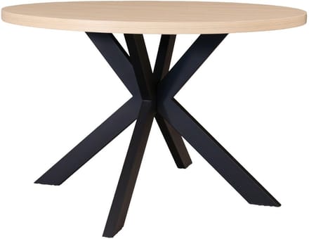 Eettafel rond melamine 120cm Sanne lichtbruin ronde tafel