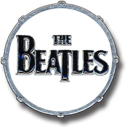 The Beatles - Drum Logo Pin - Wit/Zwart