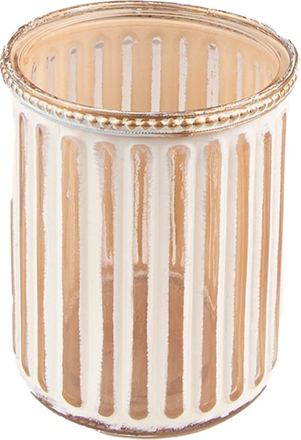 Clayre & Eef Theelichthouder Ø 10x11 cm Beige Glas