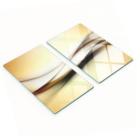 Glazen serveerplanken met abstracte afbeeldingen 2x30x52 cm