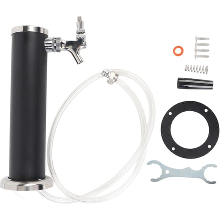 Tapzuil van roestvrij staal met enkele tapkraan 3 inch kolom Tapzuil tapbierdispenserkit voor zwart