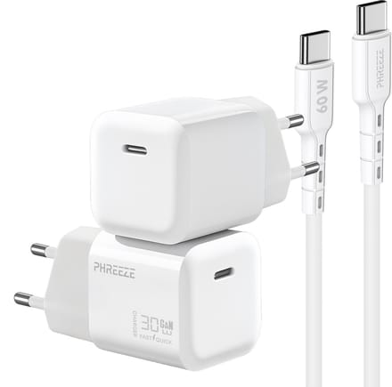 Usb C snellader met usb C kabel 30w - Usb C power adapter - Usb C naar usb C - 1m