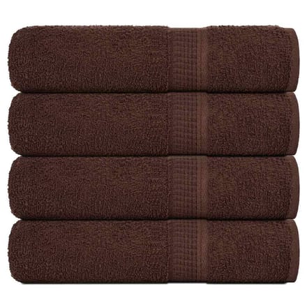 vidaXL - Badhanddoeken - FROGN - 4 - st - 100x150 - cm - 360 - g/m² - bruin